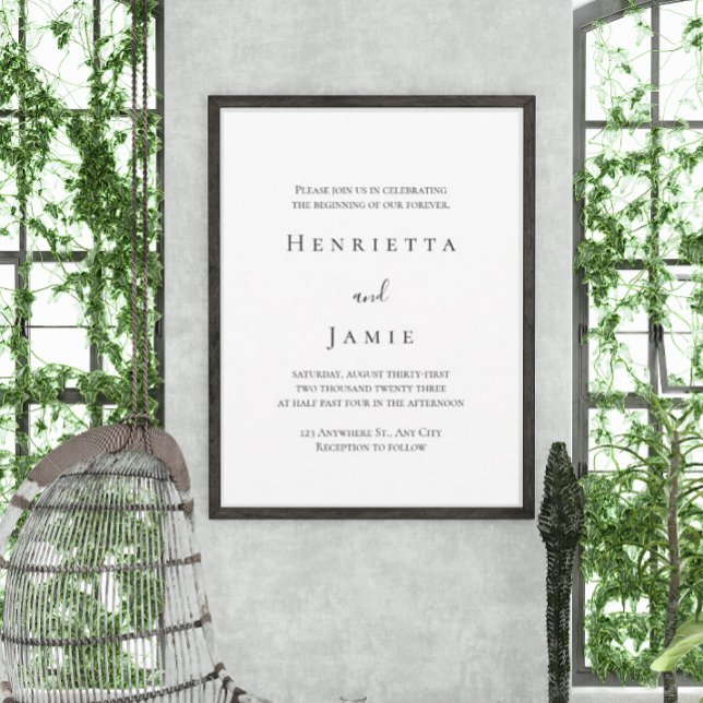 Minimalist White Wedding Invitation (Creator Uploaded)