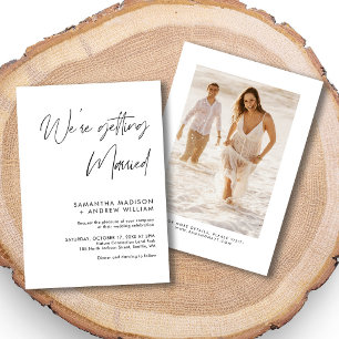 Minimalist White Wedding Invitation for any Style