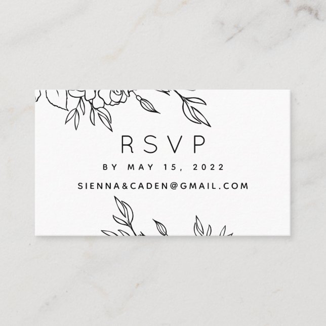 Minimalist White Wedding Online RSVP Card (Front)