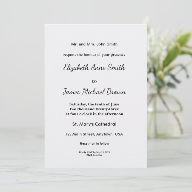 Minimalist White Welcome Sign Template (Standing Front)