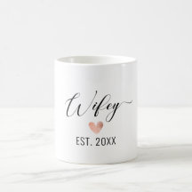 Minimalist Wifey gold foil heart