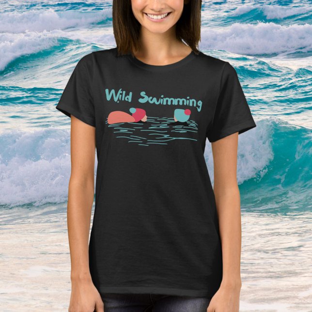 Minimalist Wild Swimming Friends in Woolly Hats T-Shirt (Creator Uploaded)