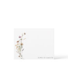 Minimalist Wildflower Personalised Name Stationery