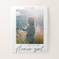 Minimalist Will you be my Flower Girl Photo Chic  