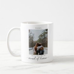 Minimalist Will you be my Maid of Honour Photo Chi Coffee Mug