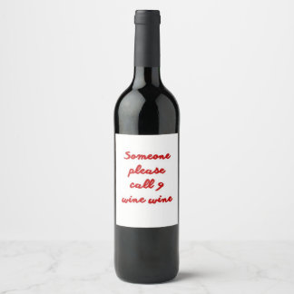 Minimalist Wine Bottle Custom Text Label Typograph