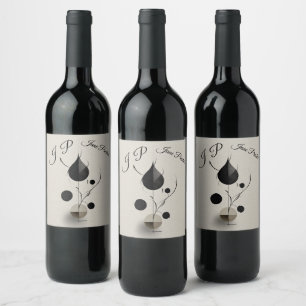 🍷 Minimalist Wine Bottle Label Design 🖤🥂