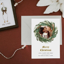 Minimalist Winter Pine Wreath Photo 