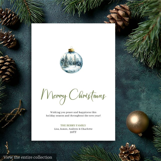 Minimalist winter scene Christmas invitation (Minimalist winter scene Christmas invitation)