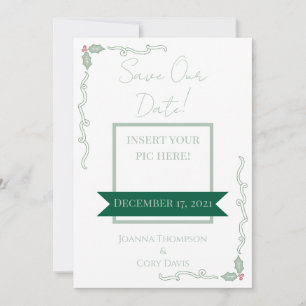 Minimalist Winter Themed Save The Dates