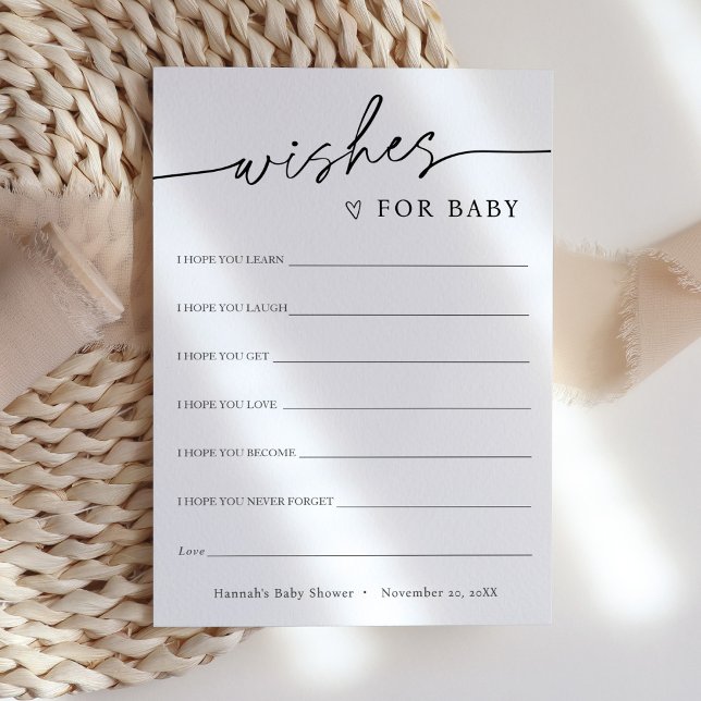Minimalist Wishes for Baby Card (Creator Uploaded)