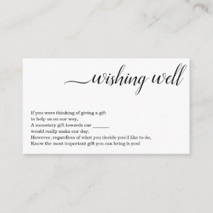 Minimalist Wishing Well Card - Wedding Invitation