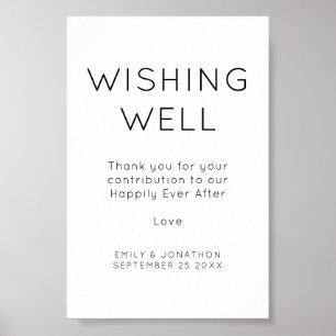 Minimalist Wishing Well Wedding Sign