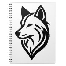 Minimalist Wolf Face Silhouette
