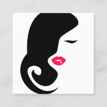 Minimalist Woman Silhouette Black Beauty Salon