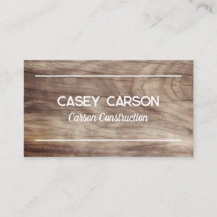 minimalist wood carpentry construction or other  business card
