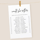 Minimalist Would She Rather Bridal Shower Game<br><div class="desc">Minimalist Would She Rather Bridal Shower Games</div>