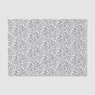 Minimalist Xmas Cute Black White Bubbles Circles Tissue Paper