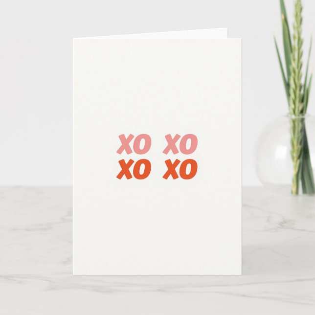 Minimalist Xo Love Card (Front)