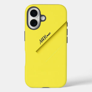 Minimalist Yellow Abstract Design iPhone 16 Case