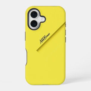 Minimalist Yellow Abstract Design iPhone 16 Case