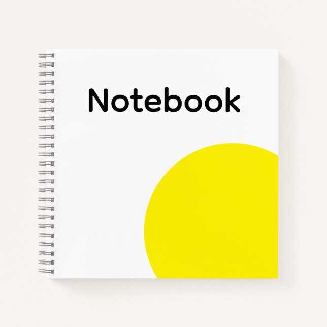 Minimalist Yellow Circle Notebook (Front)