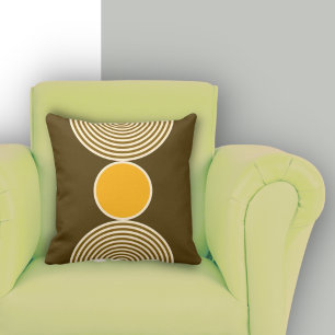 Minimalist Yellow Circle Pattern Cushion