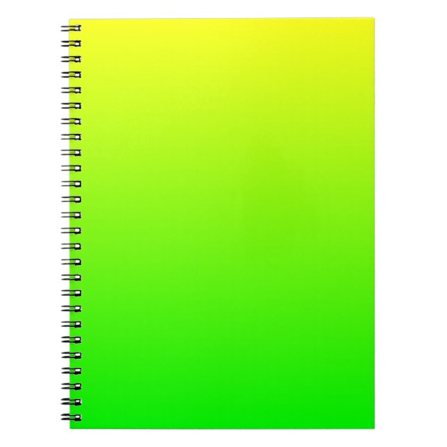 Minimalist Yellow Green Gradient Notebook (Front)
