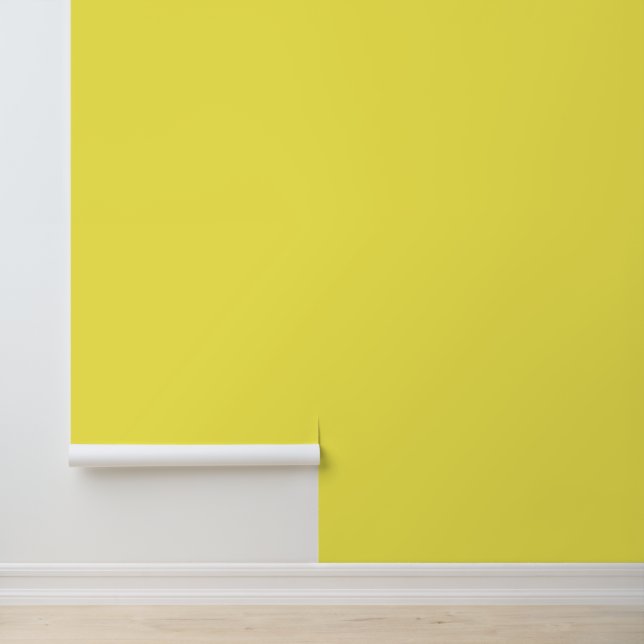Minimalist yellow solid plain modern elegant chic wallpaper (Application)