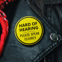 Minimalist Yellow Text Hard of Hearing