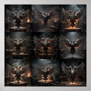 Minimalist Yet Powerful Dark Forged Iron Sovereign Poster