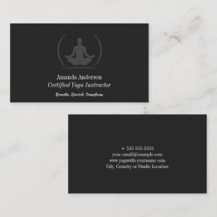 Minimalist Yoga Instructor Clean & Elegant Design Business Card