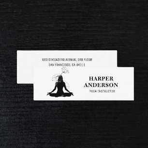 Minimalist Yoga Instructor Mini Business Card