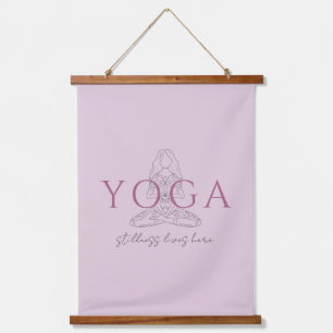 Minimalist Yoga Lotus Pose Yoga Studio Hanging Tapestry