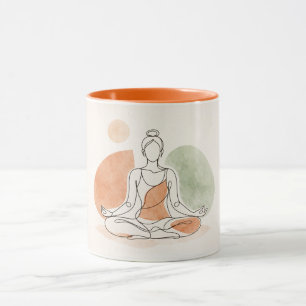 Minimalist Yoga Meditation Coffee Mug