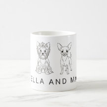 Minimalist Yorkie & Chihuahua Custom Name -