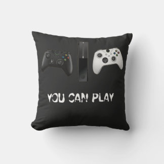 Minimalist "You Can Play" Gaming Controller  Cushion