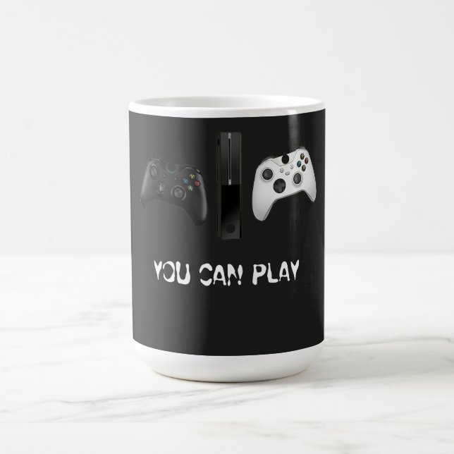 Minimalist "You Can Play" Gaming Controller Mug (Center)