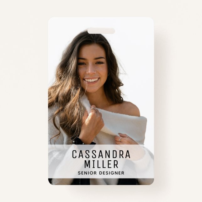 Minimalist Your Logo Company ID ID Badge (Front)