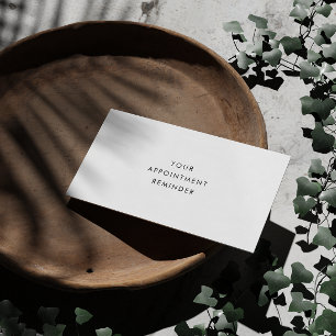 Minimalist Your Next Appointment Business Name Card