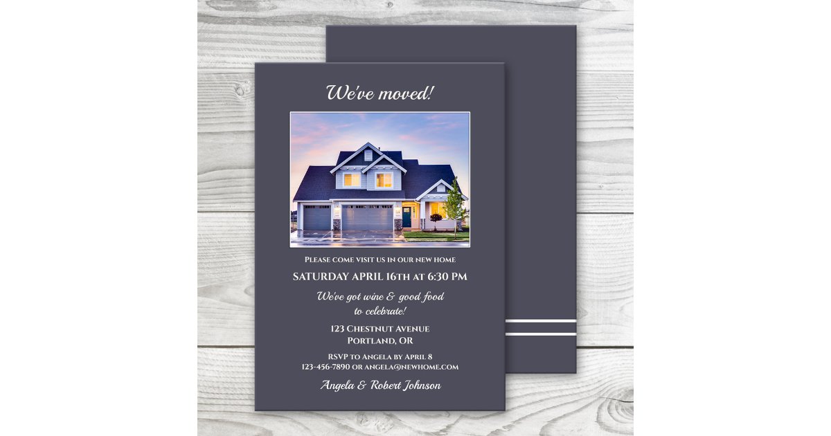 Minimalist Your Photo Housewarming Invitation | Zazzle
