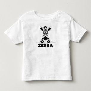 Minimalist Zebra In Black And White Design Toddler T-Shirt