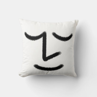 Minimalist Zen Face Throw Pillow