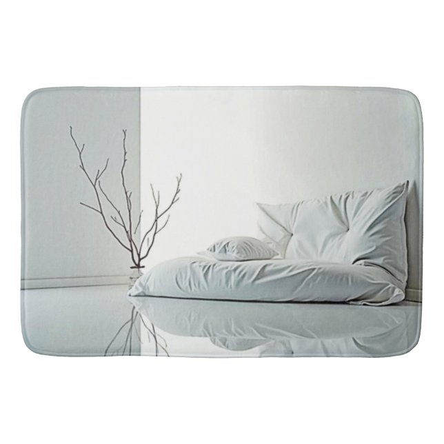 Minimalist Zen Interior Design Bath Mat (Front)