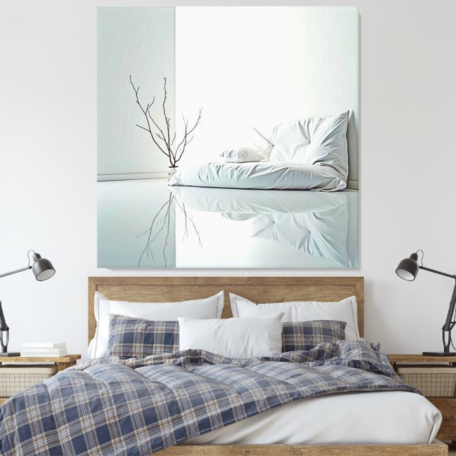 Minimalist Zen Interior Design Canvas Print (Insitu (Bedroom))