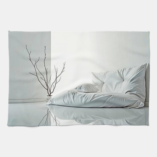 Minimalist Zen Interior Design Tea Towel (Horizontal)