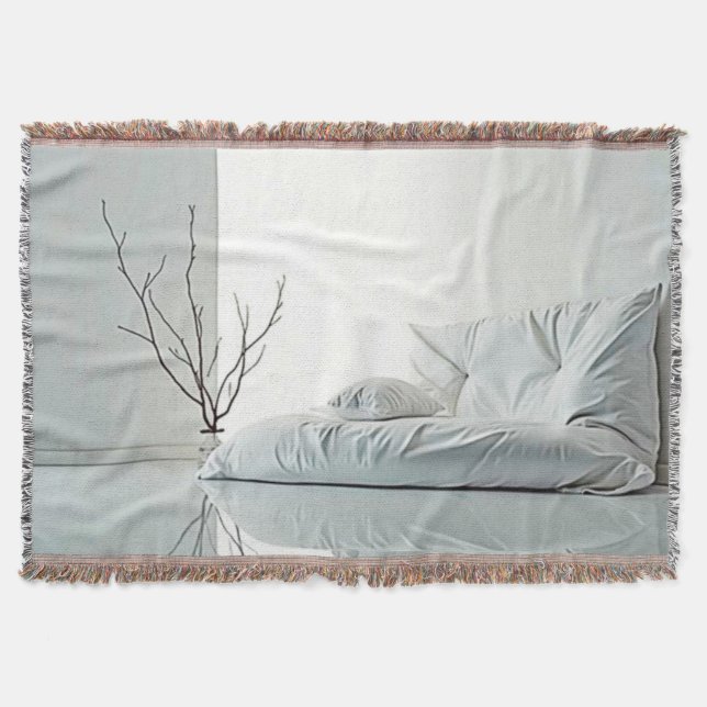 Minimalist Zen Interior Design Throw Blanket (Front)
