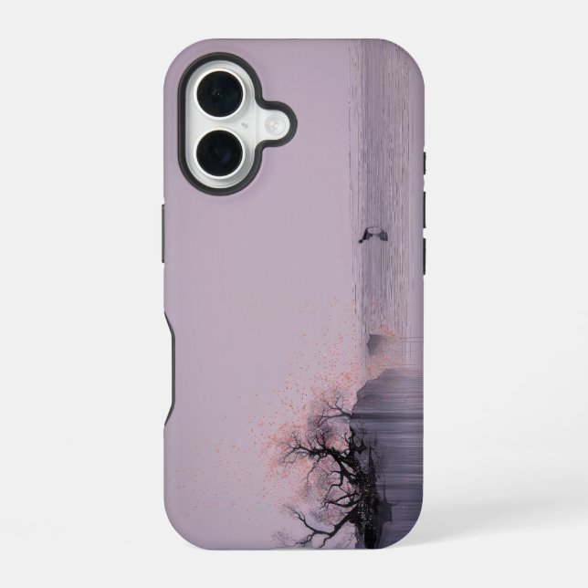Minimalist Zen Landscape  iPhone 16 Case (Back)