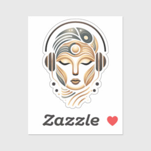 Minimalist Zen Music Goddess Geometric Abstract