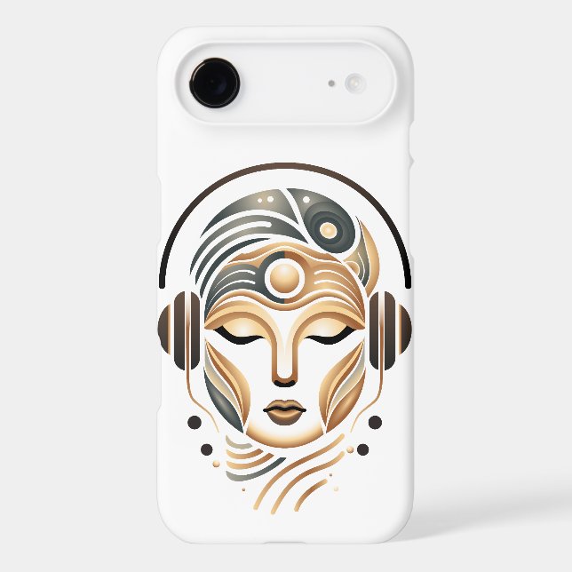 Minimalist Zen Music Goddess Geometric Abstract (Back)